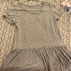 Les Amis: Striped blouse with ruffle flair